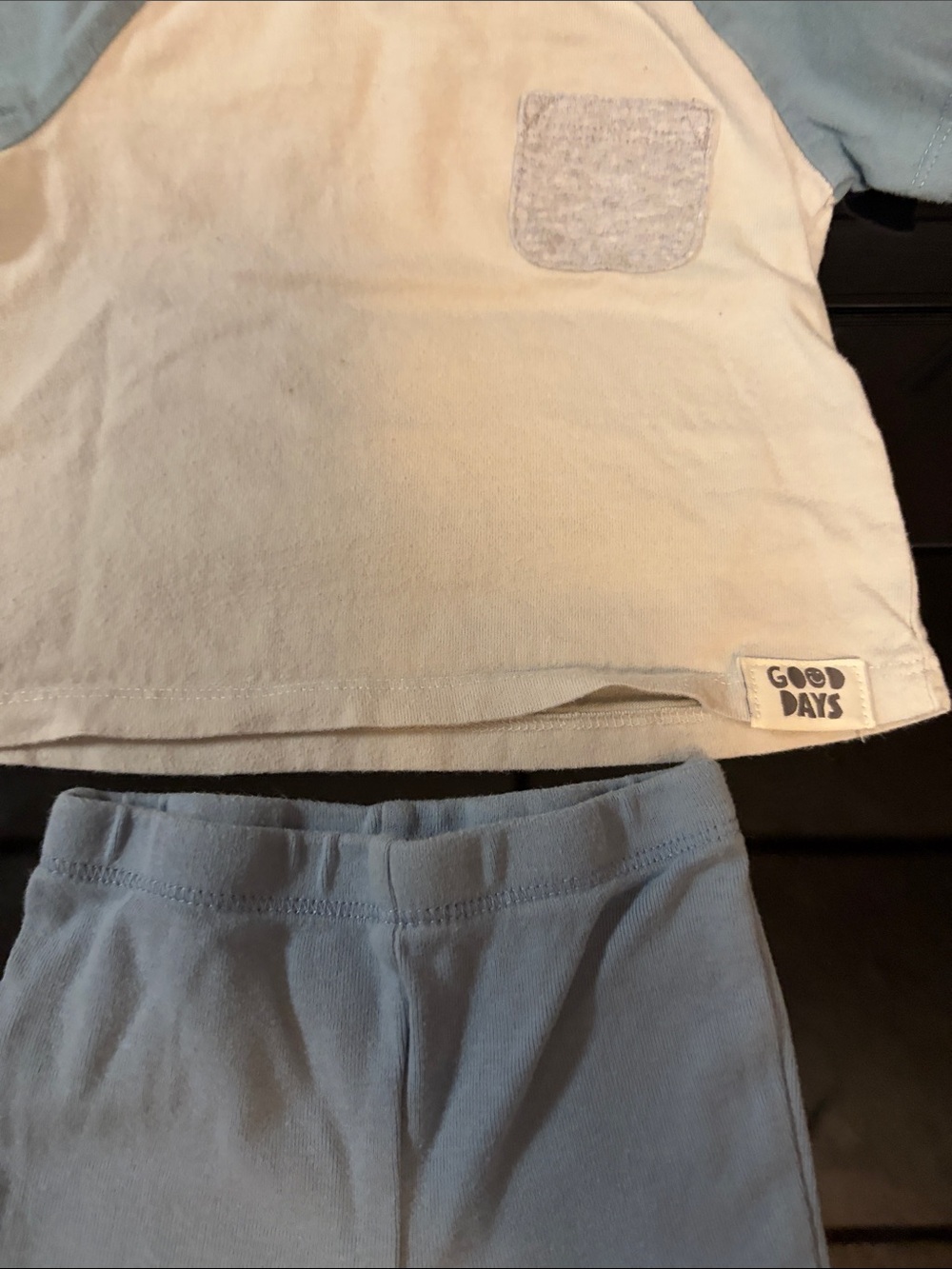 Kids Blue and Cream Sweatpant Set